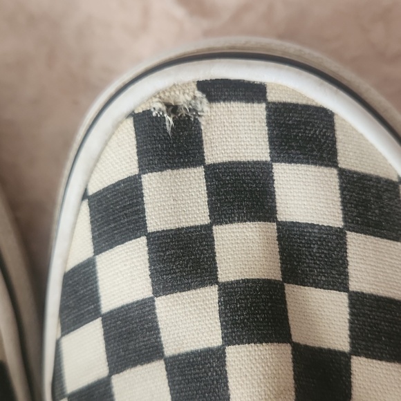 Checkerboard Vans slip ons - Picture 2 of 3